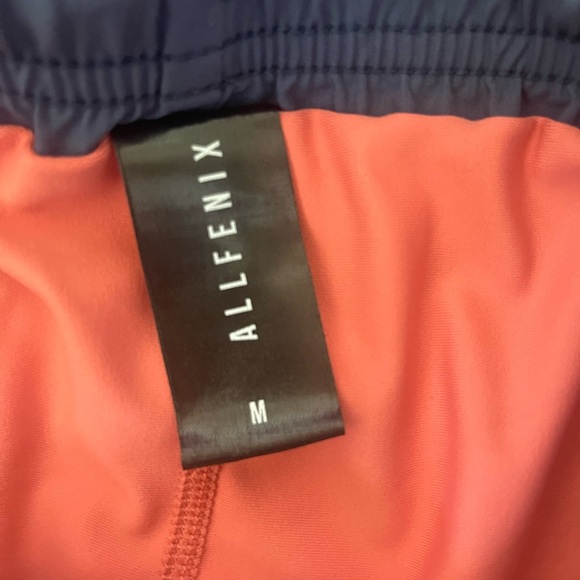 All Fenix Men’s Swim Shorts Melon with Navy Trim Medium - Picture 6 of 7